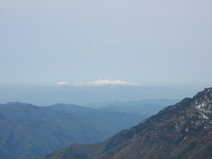 白山が見えた
