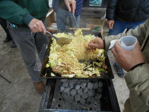 最後の焼きそば作り
