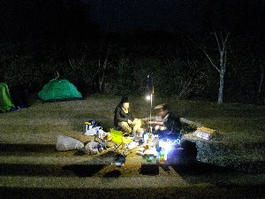 焚き火の用意
