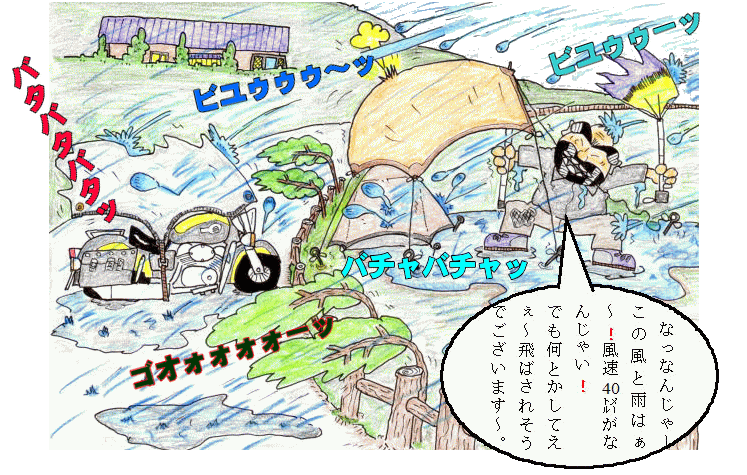 嵐の星の森キャンプイラスト