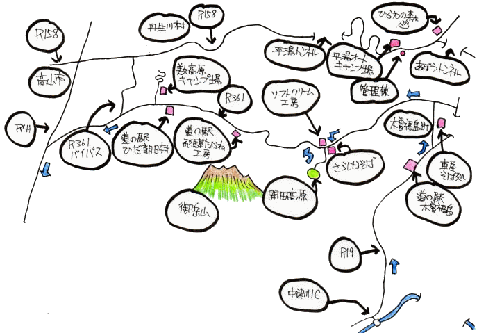 番外、開田高原ルート図