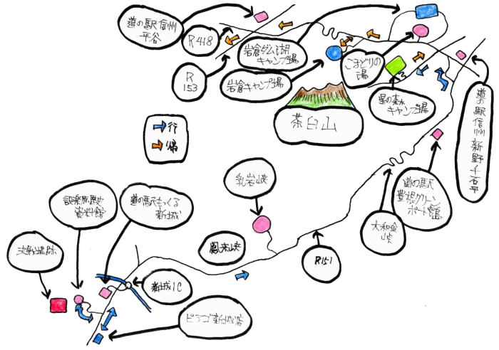 星の森キャンプルート図