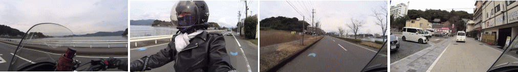 湖岸を走り舘山寺へ