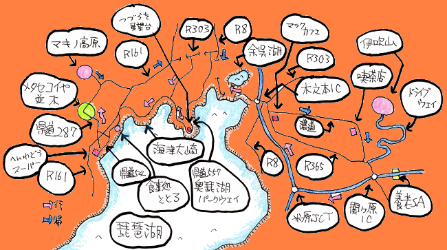 マキノ高原ルート図