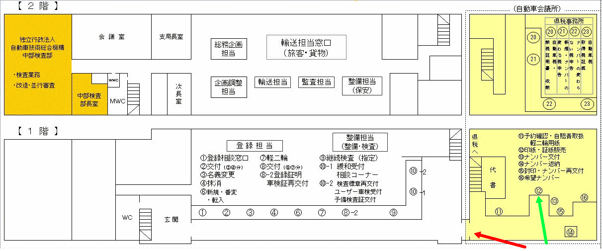 愛知陸運支局建物図