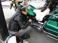 ハーレーのプラグ点検