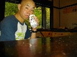 休憩室で湯上がりビール