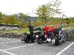 鍋平駐車場へ着
