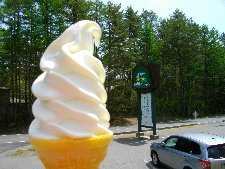 開田高原のソフトクリーム工房に寄った