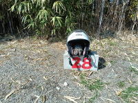 ２８番と書かれたブロック